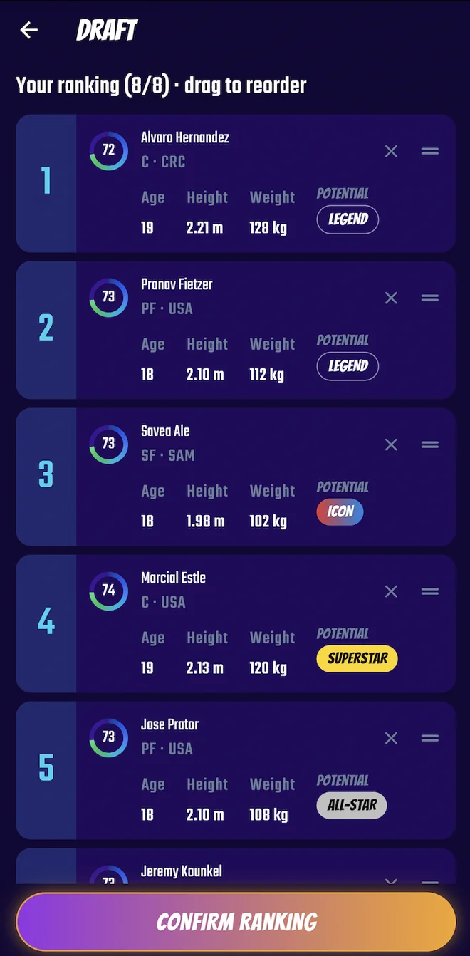 Scout the draft — Swish & Dunk
